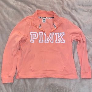 Victoria’s Secret Quarter-Zip Sweatshirt Orange - Size L